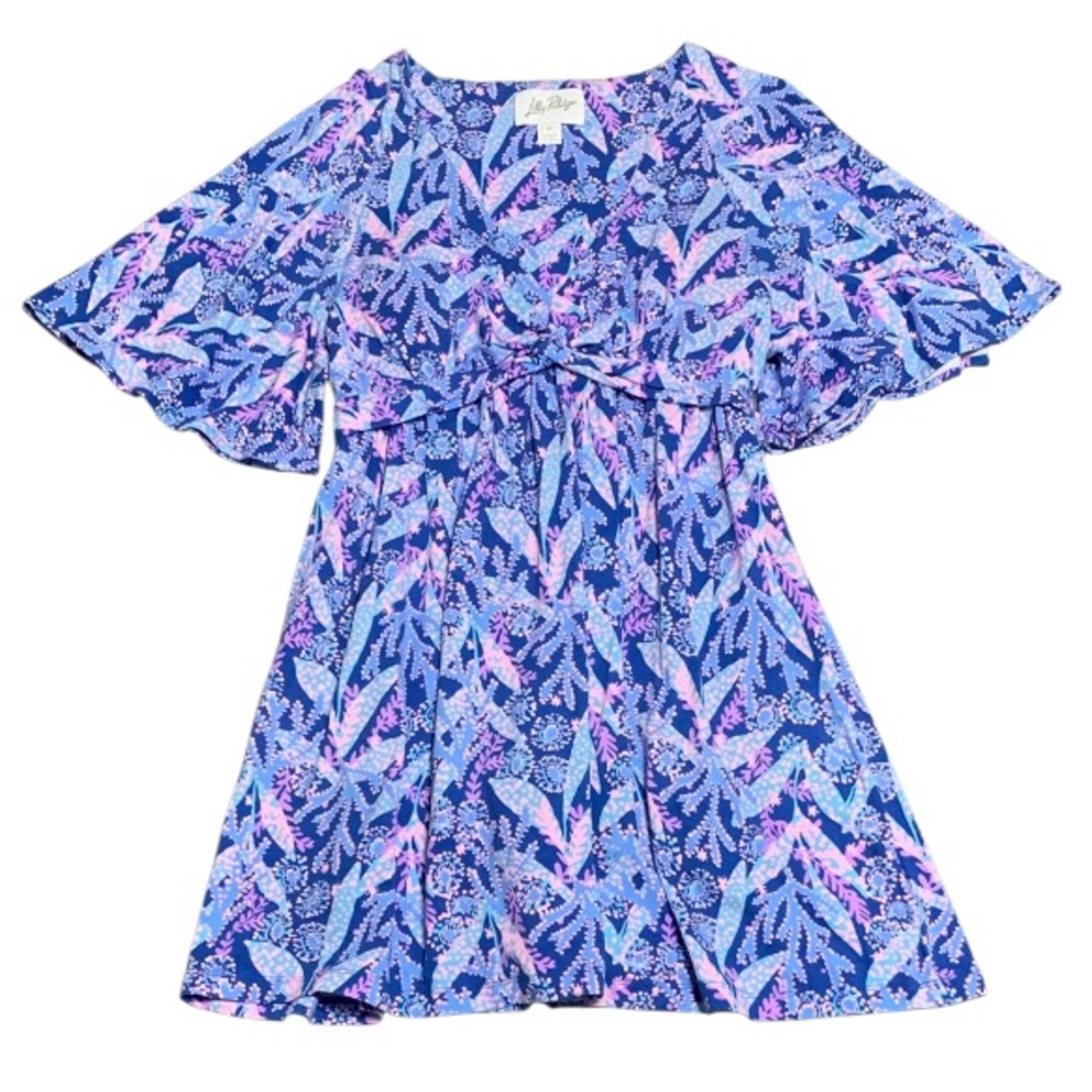 Lilly Pulitzer Minka skirted romper in Barton Blue Star Gazing - Picture 4 of 8